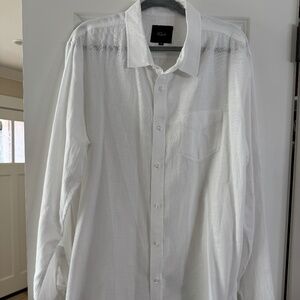 Rails Wyatt Crosshatch Button-Up Shirt-  white